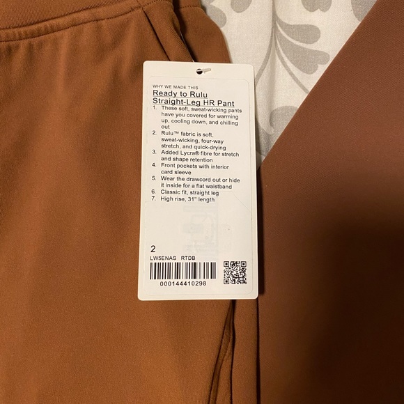 BRAND NEW Lululemon Ready to Rulu Straight-Leg High-Rise Pant - Picture 6 of 6